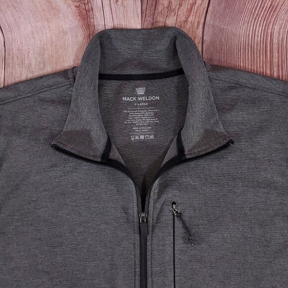 Mack Weldon Mens Size XL Atlas Full Zip Jacket Gray Athleisure Performance - Picture 6 of 16